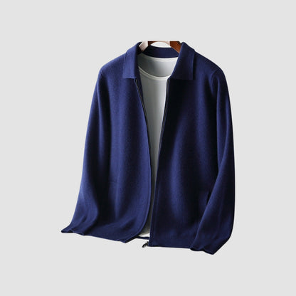 MV Woolen Cashmere Lapel Collar Cardigan