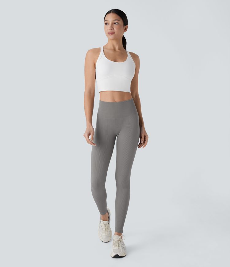 Seamless Flow High Waisted Tummy Control Butt Lifting 7/8 Yoga Leggings