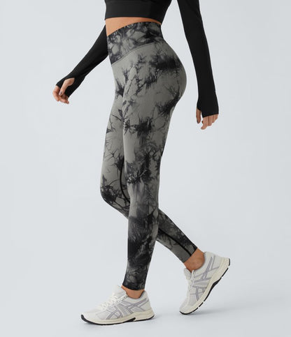 Seamless Flow High Waisted Tie Dye Yoga Leggings