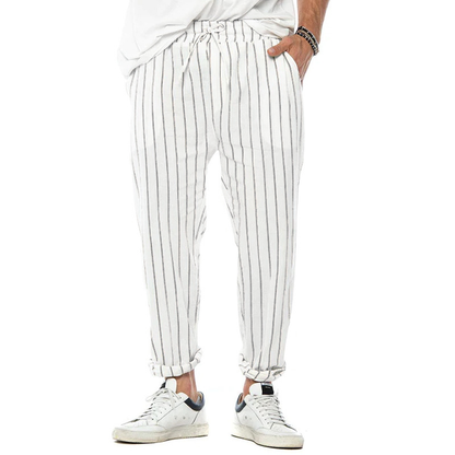 Maxwell | Striped Linen Trousers