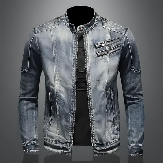 LESTER - ZIPPERED DENIM JACKET