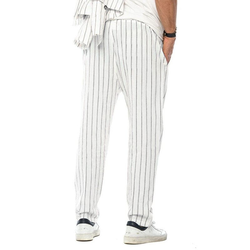 Maxwell | Striped Linen Trousers