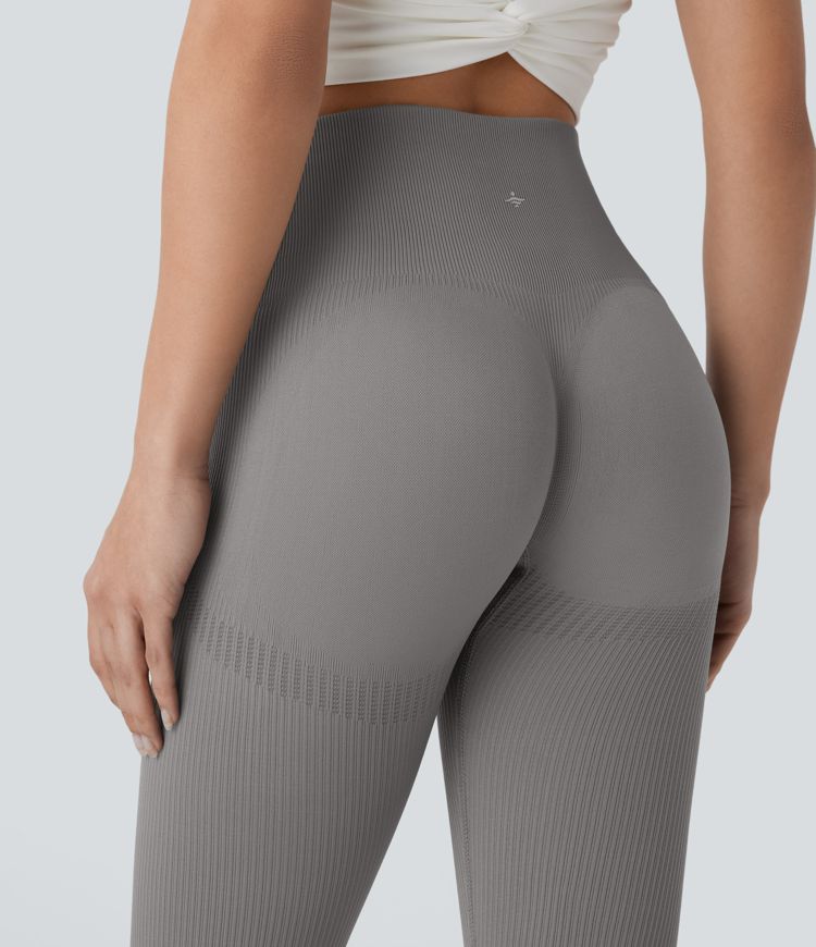 Seamless Flow High Waisted Tummy Control Butt Lifting 7/8 Yoga Leggings