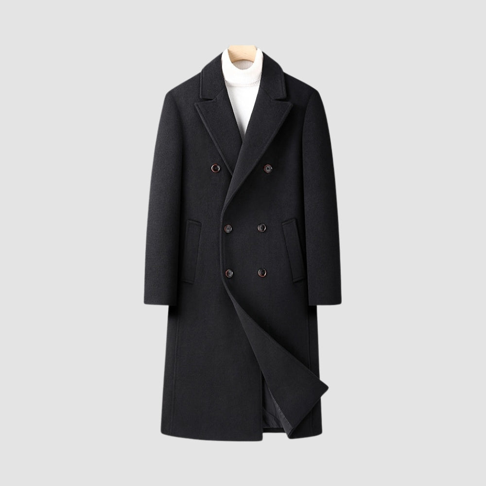 MV Cashmere Double-Breasted Windbreaker Coat