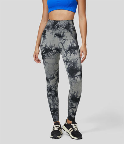 Seamless Flow High Waisted Tie Dye Yoga Leggings