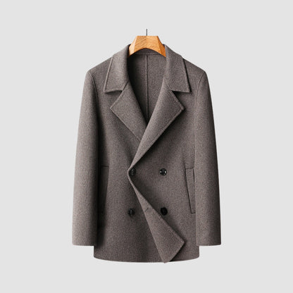 MV Short Cashmere Double-Breasted Wool Coat