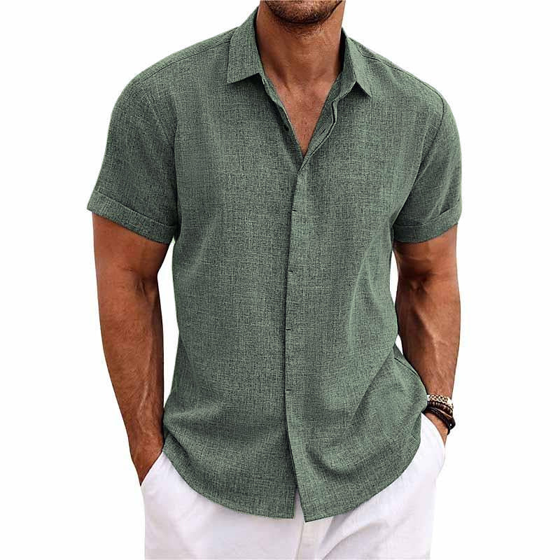 Adrian™ | Linen Short Sleeve Shirt