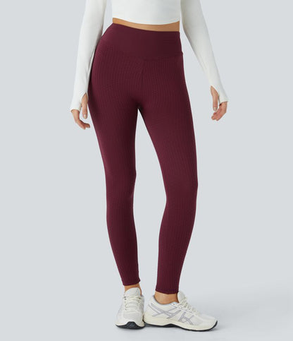 Seamless Flow High Waisted Jacquard Butt Lifting Leggings