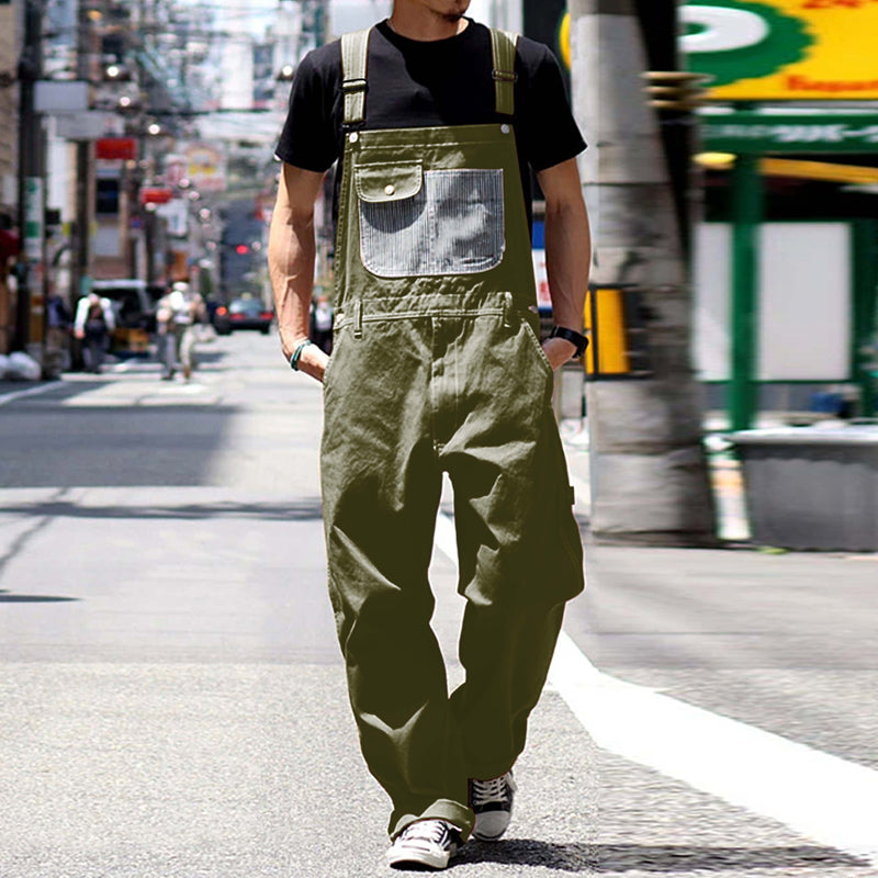 Men's Casual Vintage Multi-pocket Cargo Overalls 56804876M