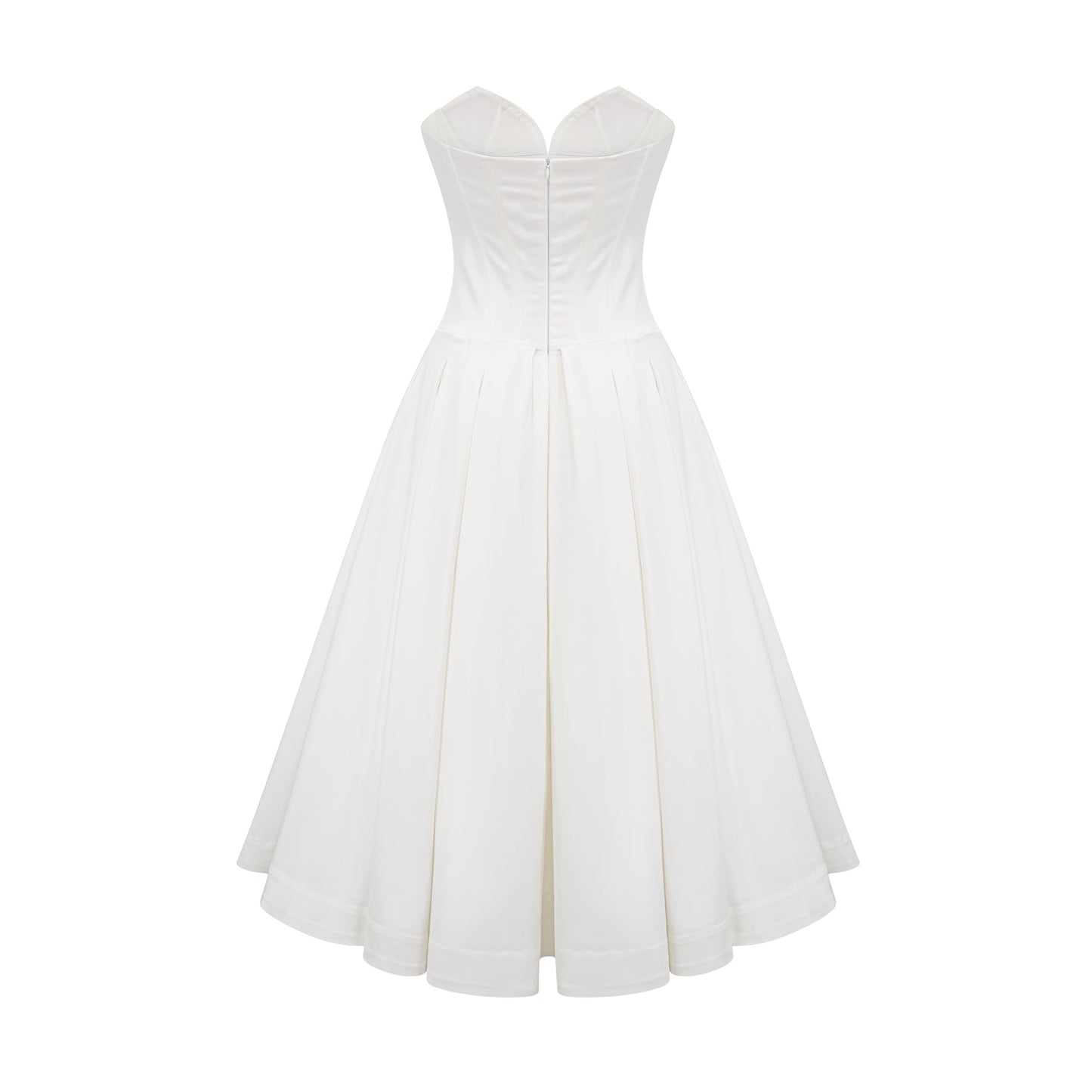 Katherine™ | off-shoulder corset midi dress in White