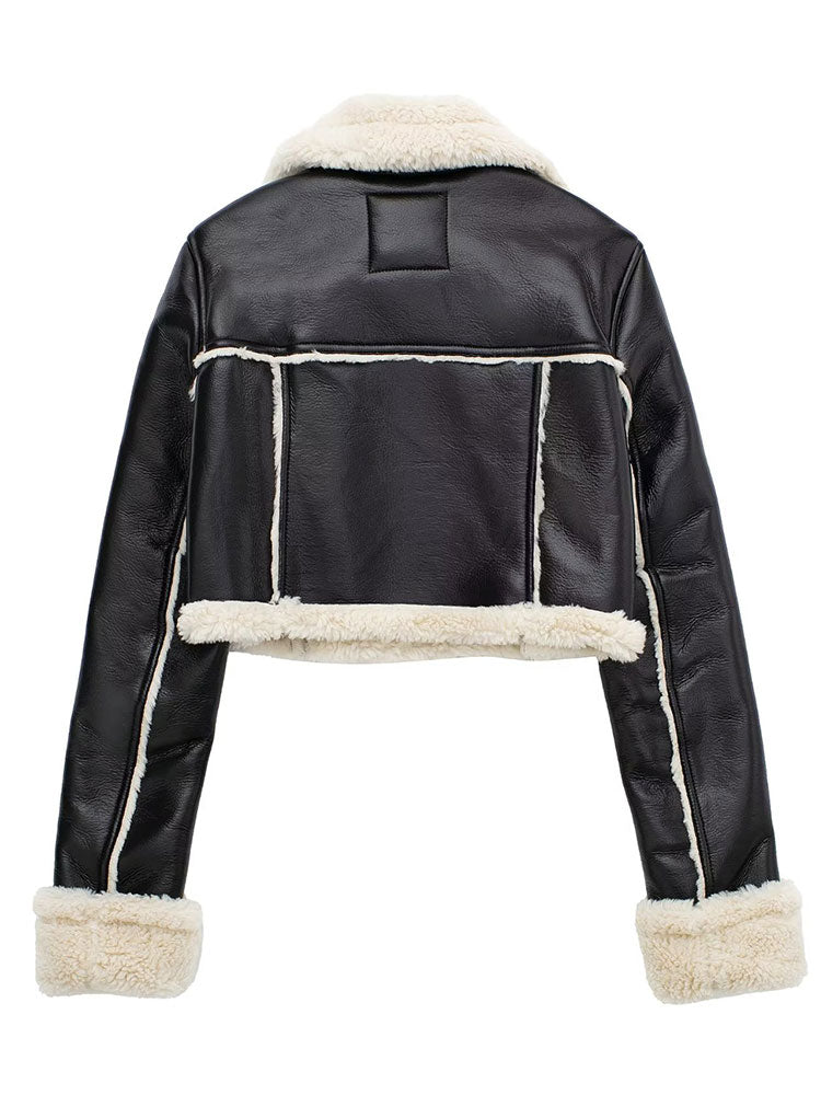 Lysera™ | Fur-Neck Cropped Jacket