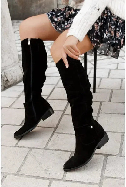 Sophia | Retro Suede Boots