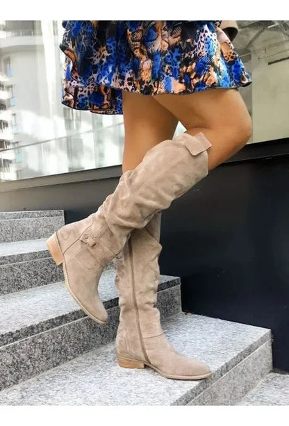 Sophia | Retro Suede Boots