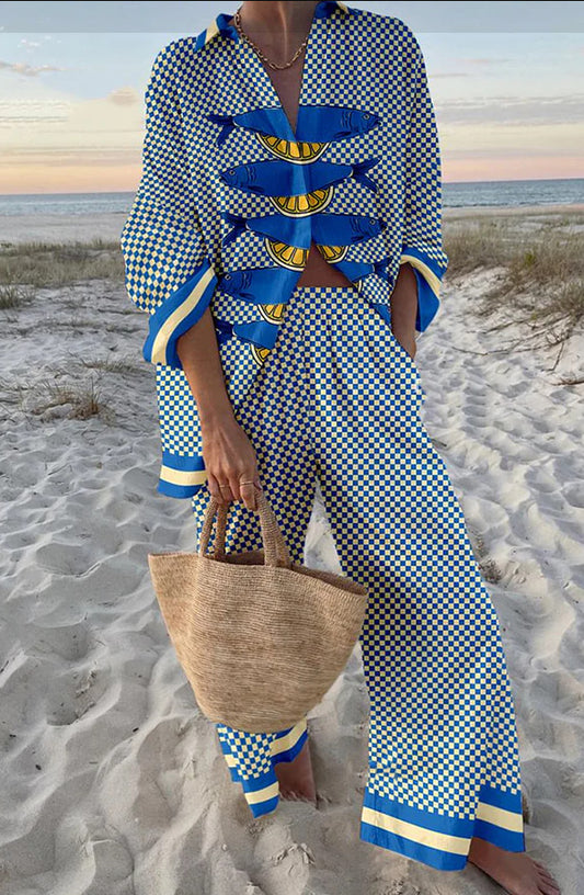 Blue Fish two piece set