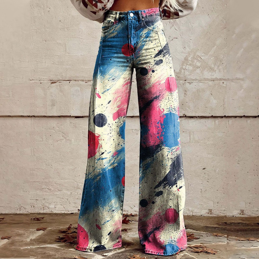 Kelly | Colour Splash Wide-Leg Pants