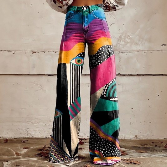 Geneva | Graphic Wide-Leg Pants