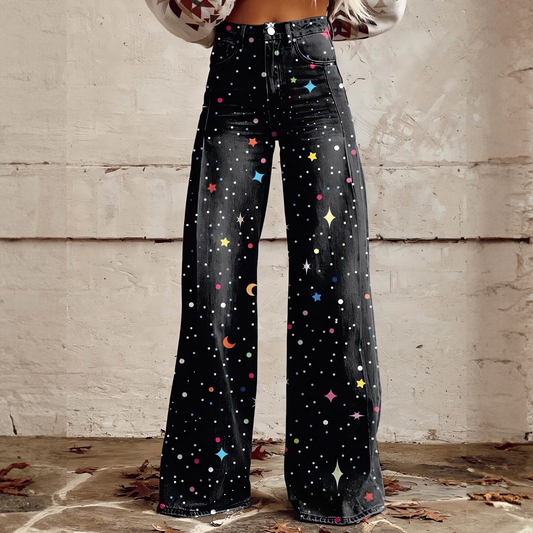 Kyla | Starburst Wide-Leg Pants