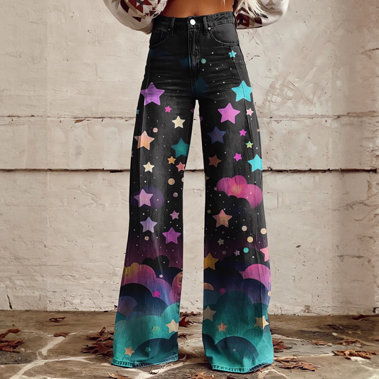 Julia | Starry Night Wide-Leg Pants