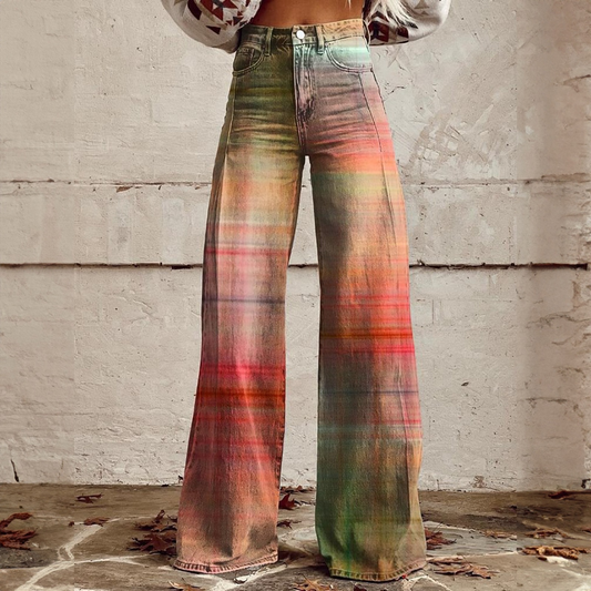 Zara | Sunset Rainbow Wide-Leg Pants