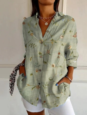 Vintage Leafy Blouse