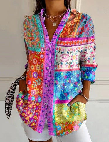 Vintage Colourful Blouse