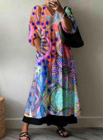 Psychedelic Bloom Maxi Dress