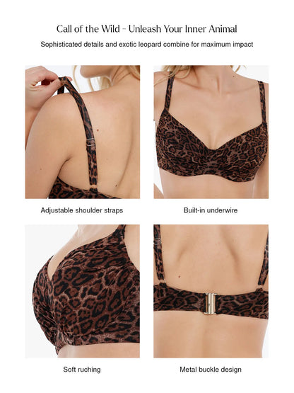 Shapewear Ruched Underwire Bikini Top