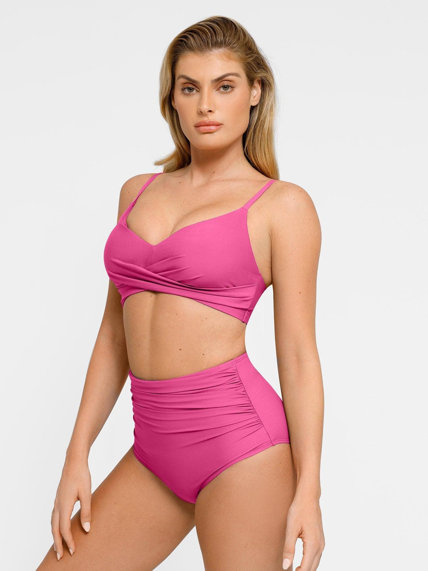 Shapewear Bust-Enhancing Draped Bikini Top