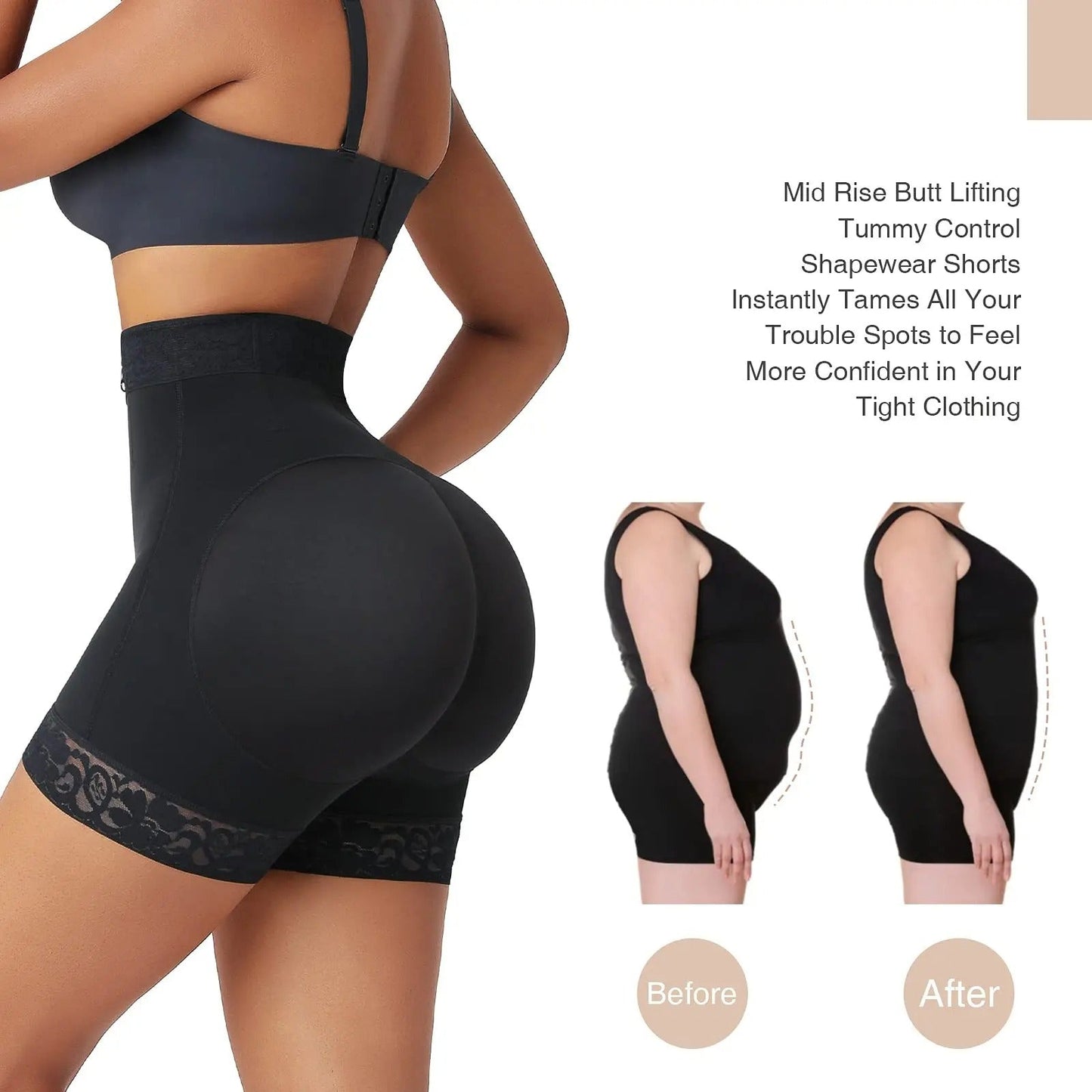 SheCurve® High-Waisted Boned Shaping Shorts