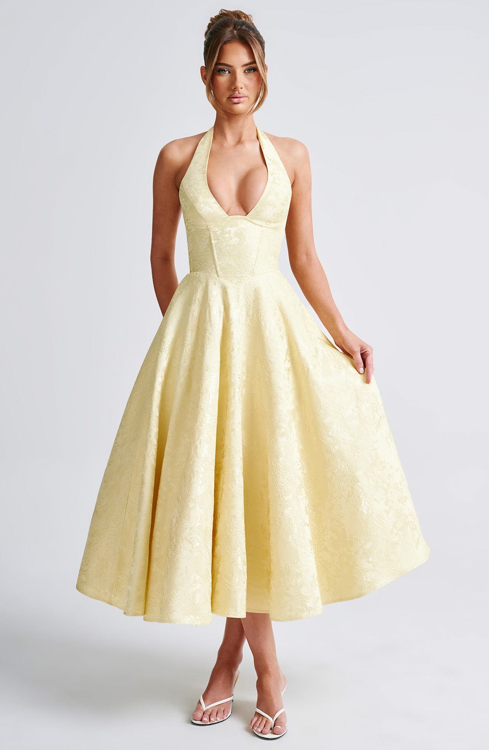 Effie™ | Midi Dress - Lemon