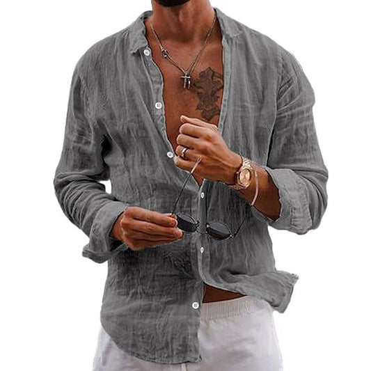 Jaden™ | Linen Long-Sleeved Shirt