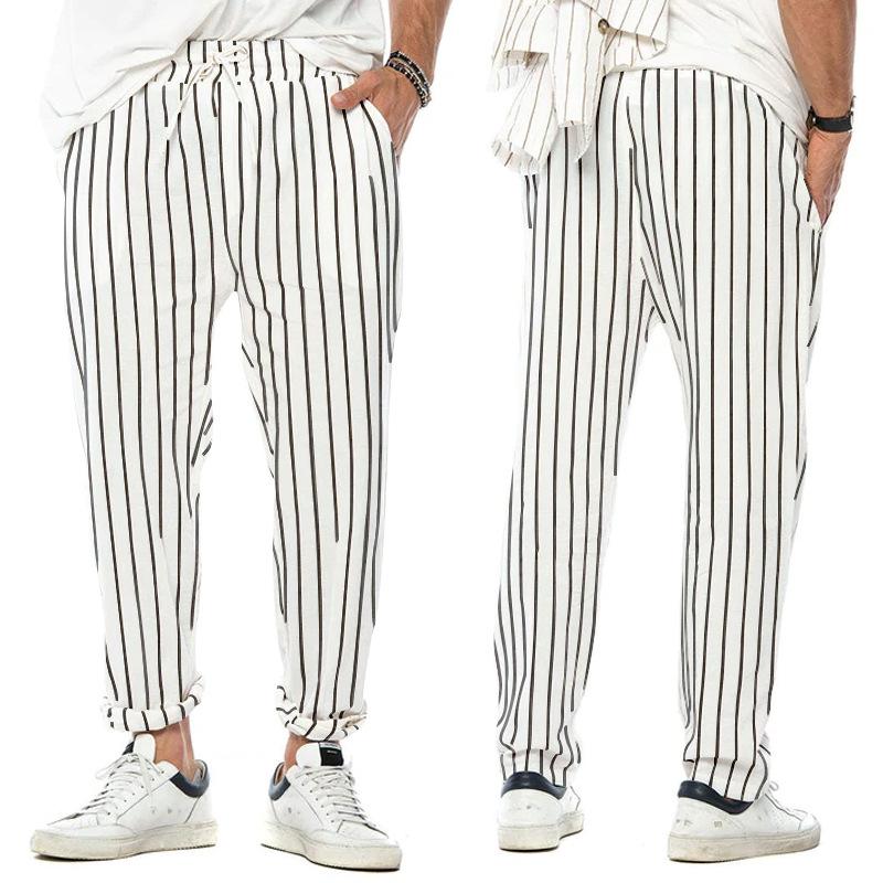 Maxwell | Striped Linen Trousers