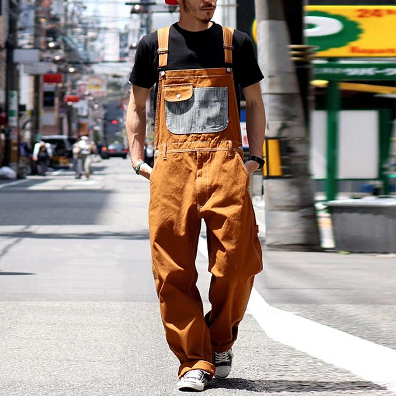 Men's Casual Vintage Multi-pocket Cargo Overalls 56804876M