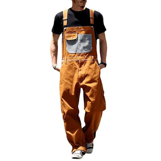 Men's Casual Vintage Multi-pocket Cargo Overalls 56804876M