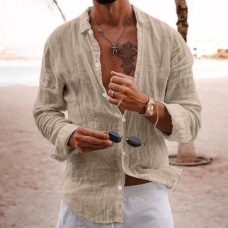 Jaden™ | Linen Long-Sleeved Shirt