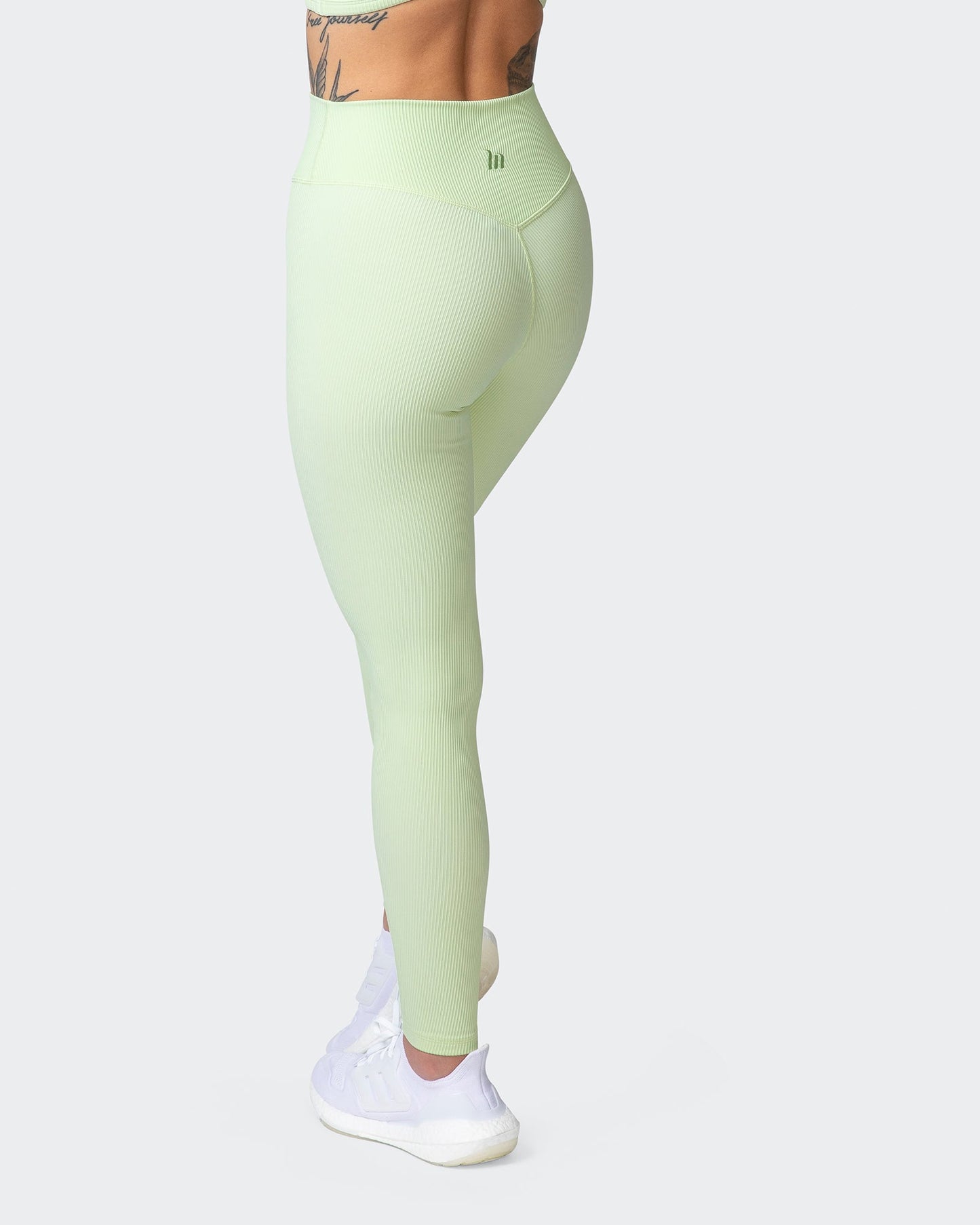 Zero Rise Rib Ankle Length Leggings - Minty