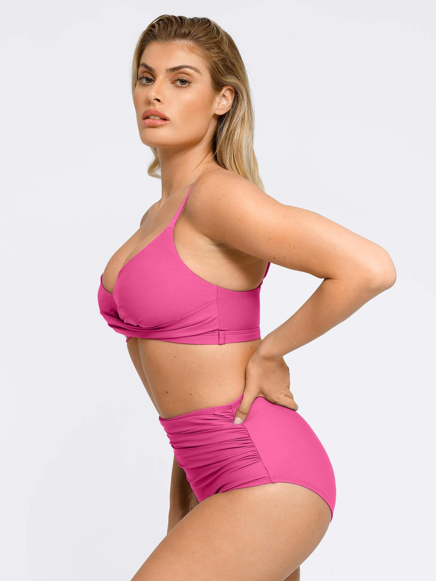 Shapewear Ruched Sculpting Bikini Top and Bottom Set