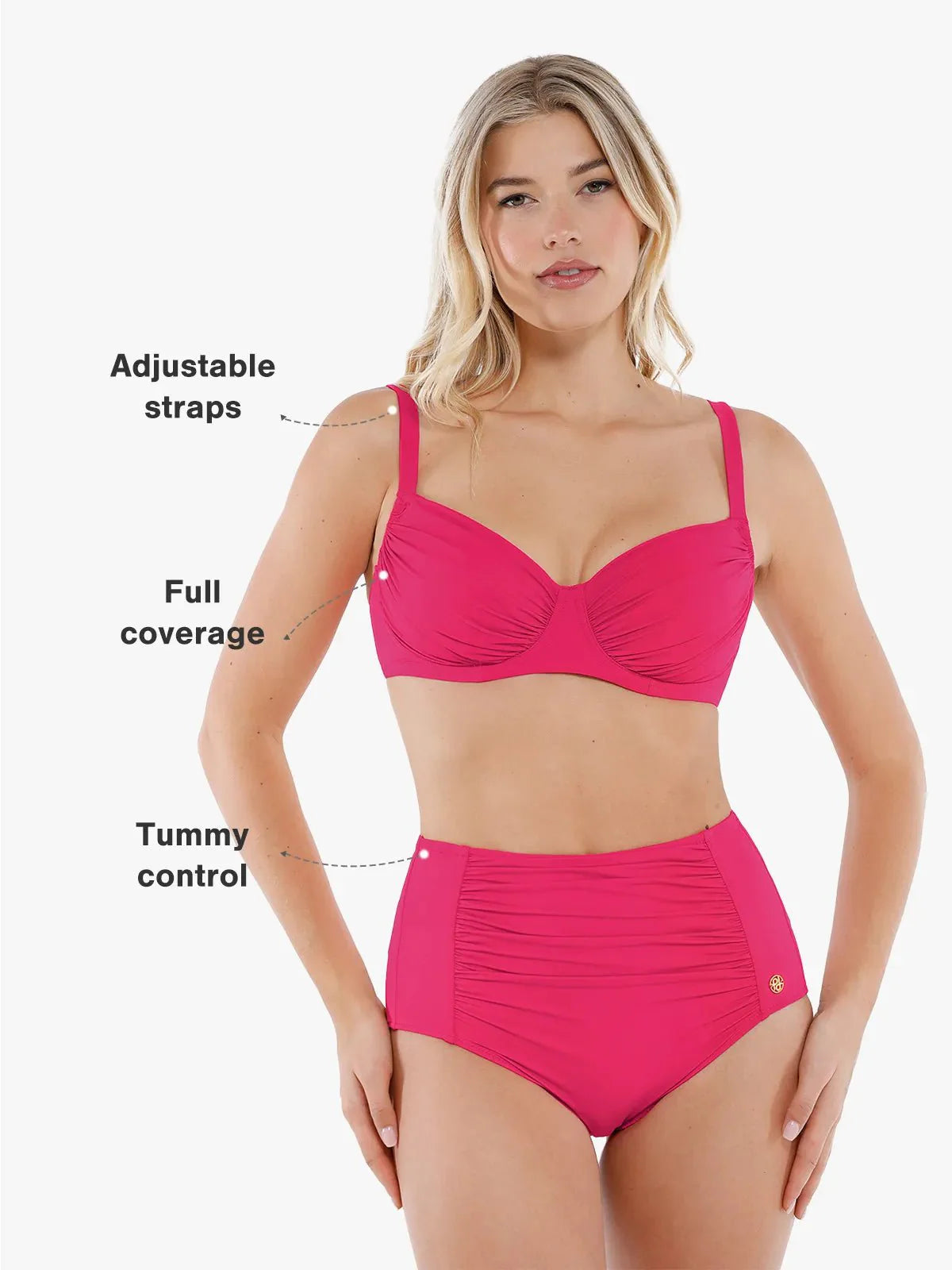 Shapewear Ruched Tummy Control Bikini Set