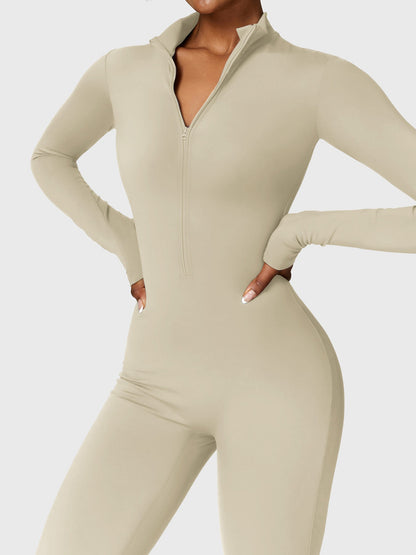 Belle Fleece Long Sleeve Zipper Jumpsuit